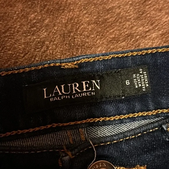 Lauren Ralph Lauren Black Label Womens Size 6 Skinny Jeans Ankle Dark Wash - Picture 6 of 6